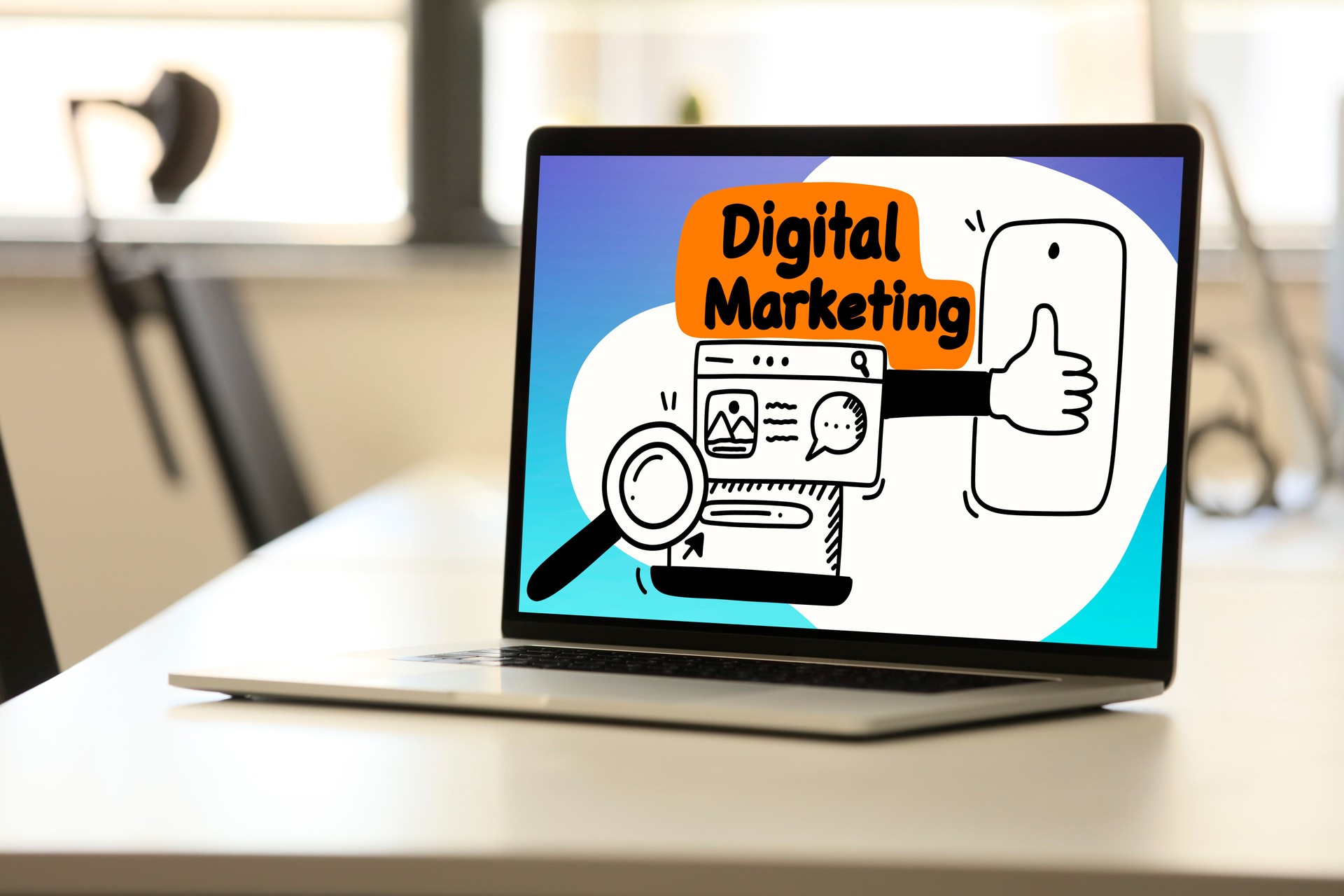 Digital marketing concept