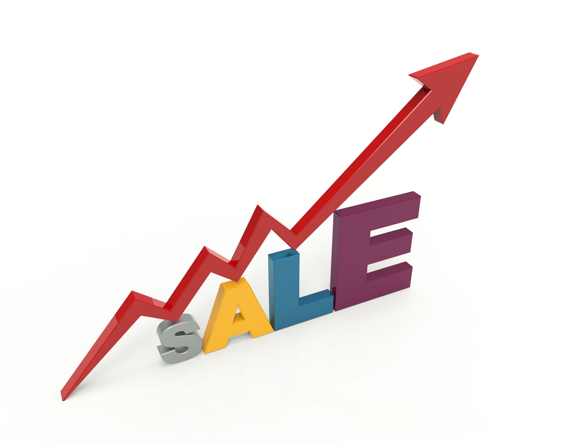 Sale word with arrow, Sales Growth